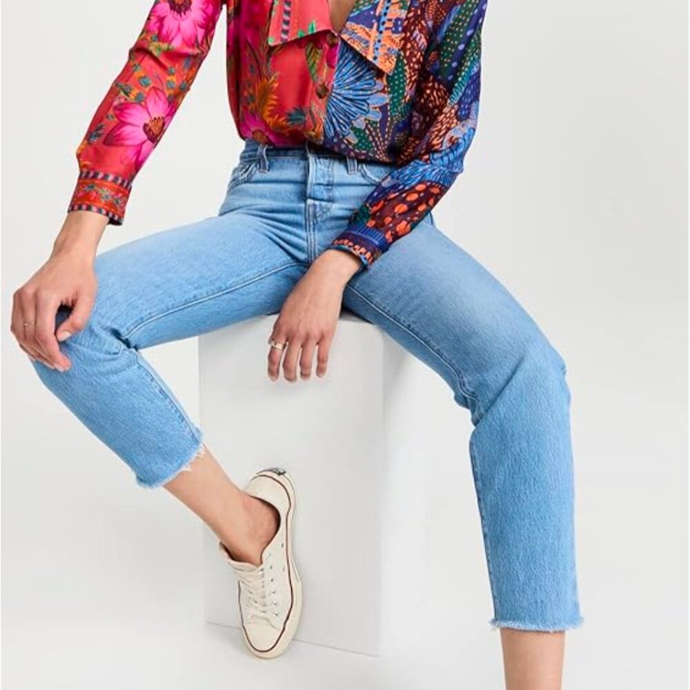 Light Blue High-Rise Straight Women’s Jeans